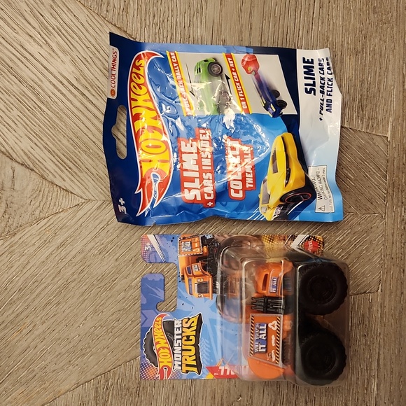 Hot Wheels Toys Nwt Hot Wheels Monster Truck Slime Pull Back Car